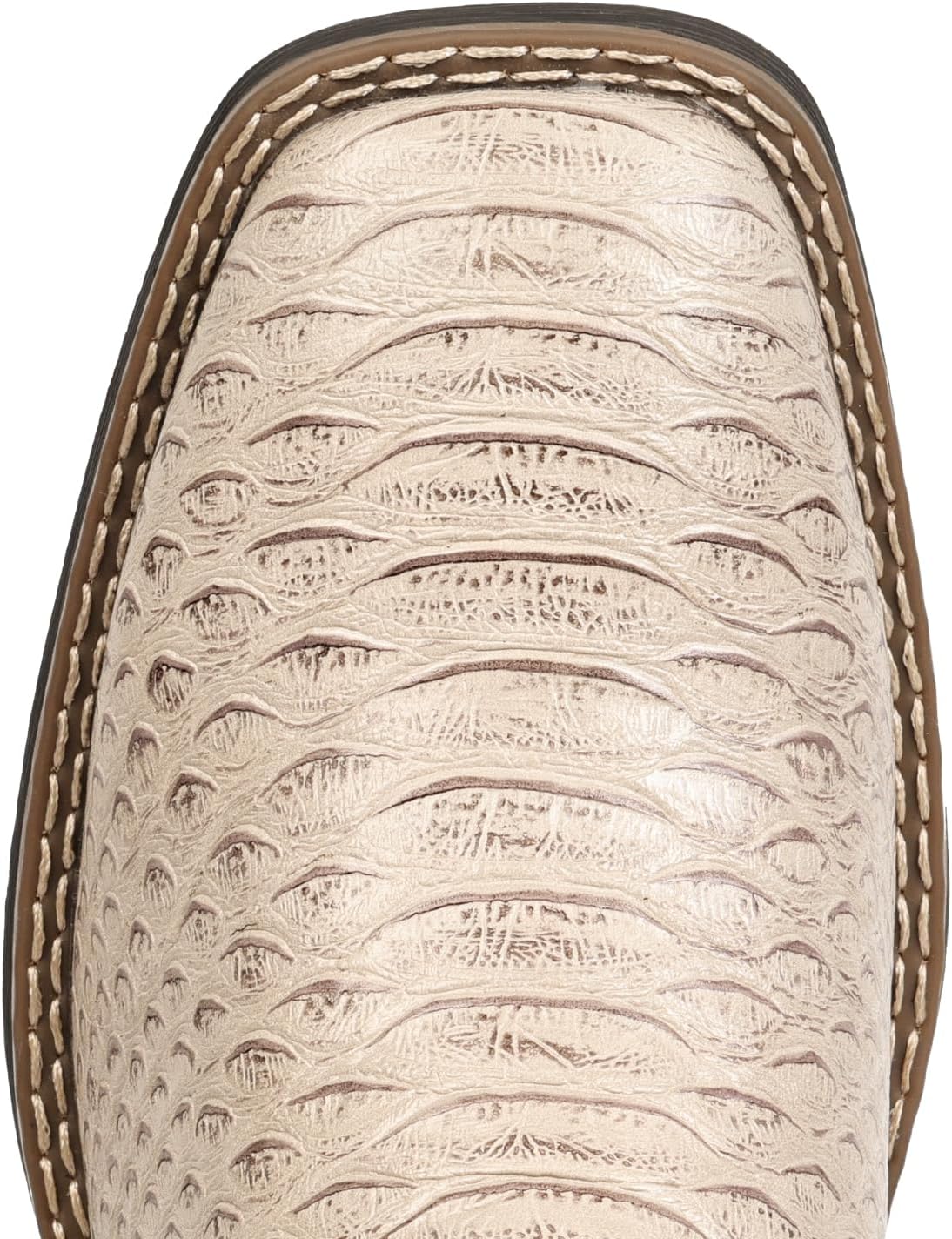 IUV Cowboy Boots for Men Faux Snake Skin Embroidered Western Boots Slip Resistant Square Toe Pull on Mid Calf Cowboy Boot - Image 6