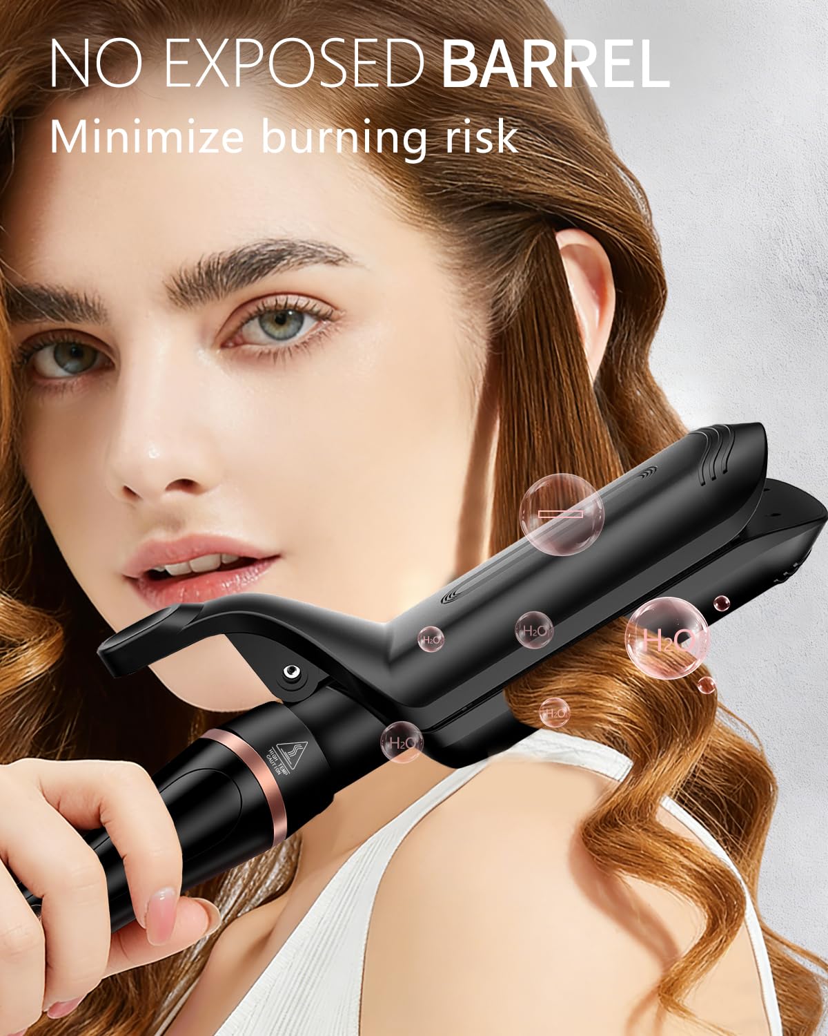 Rizador de Pelo 5 en 1,Rizador de Cabello con Onda, Rizador de Calentamiento Instantáneo con Barriles Intercambiables de Cerámica (0.35"-1.25"), Voltaje Dual, Regalos de Cumpleaños para Mujeres