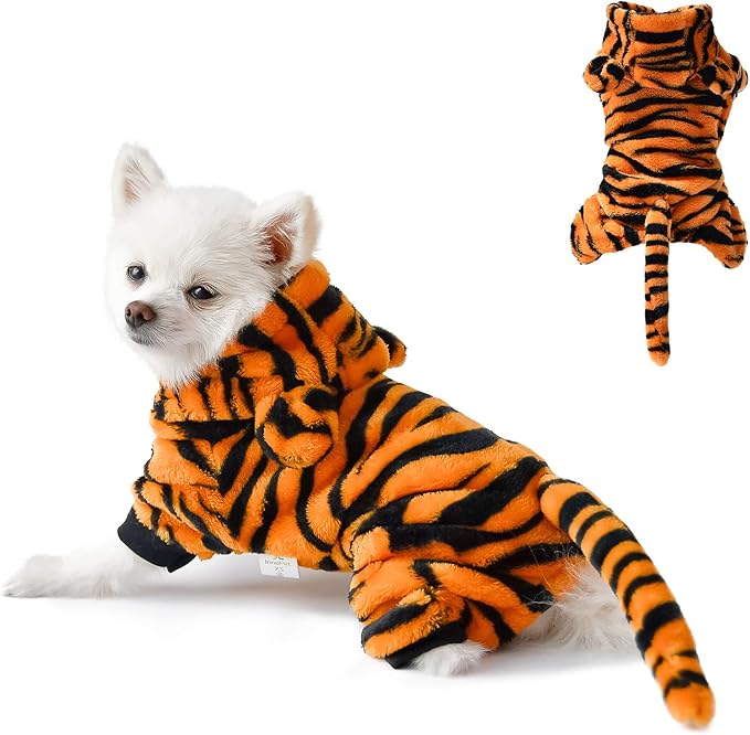None/Brand Pet Dog Tiger Costume Hoodie Coat,Funny Halloween Tiger