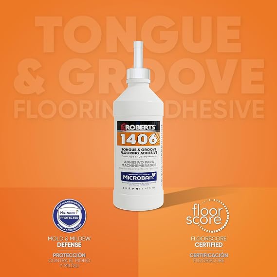 Roberts 1406 Tongue & Groove Flooring Adhesive - 1 Pint (473 mL)