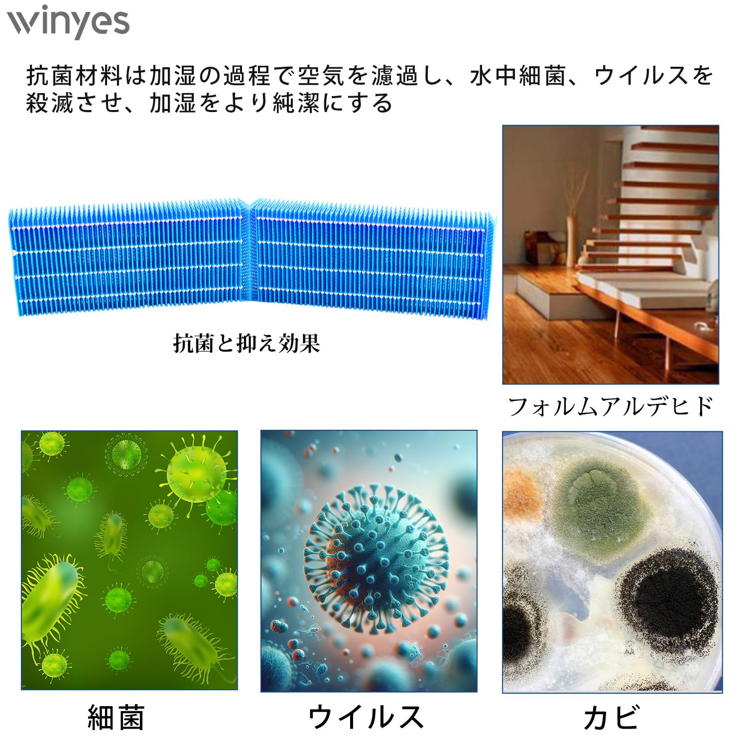 Amazon.co.jp: WIYES HV-FY5 加湿フィルター HV-FS5 交換用 加湿