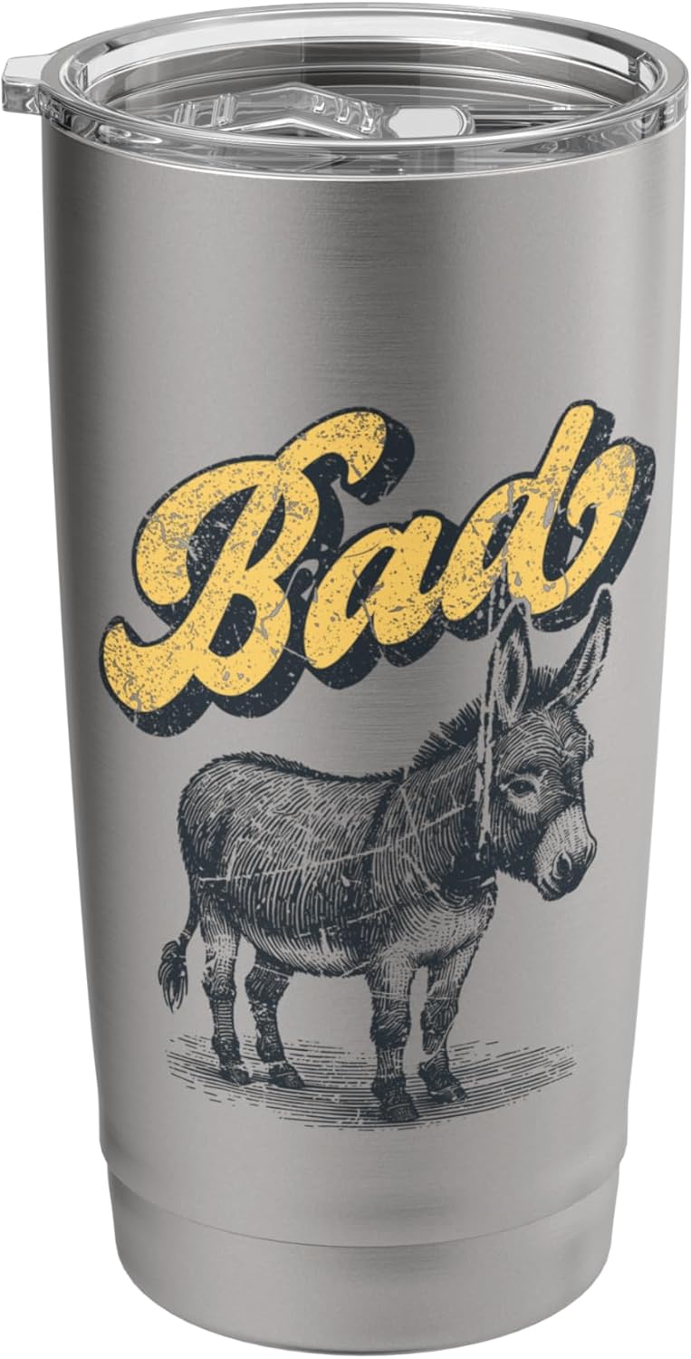 Vintage Bad Ass Donkey Stainless Steel Insulated Tumbler