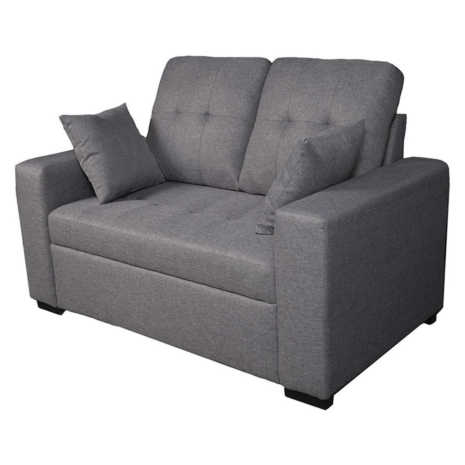 Sofá de 2 plazas para salón acogedor modelo Nemo de diseño gris
