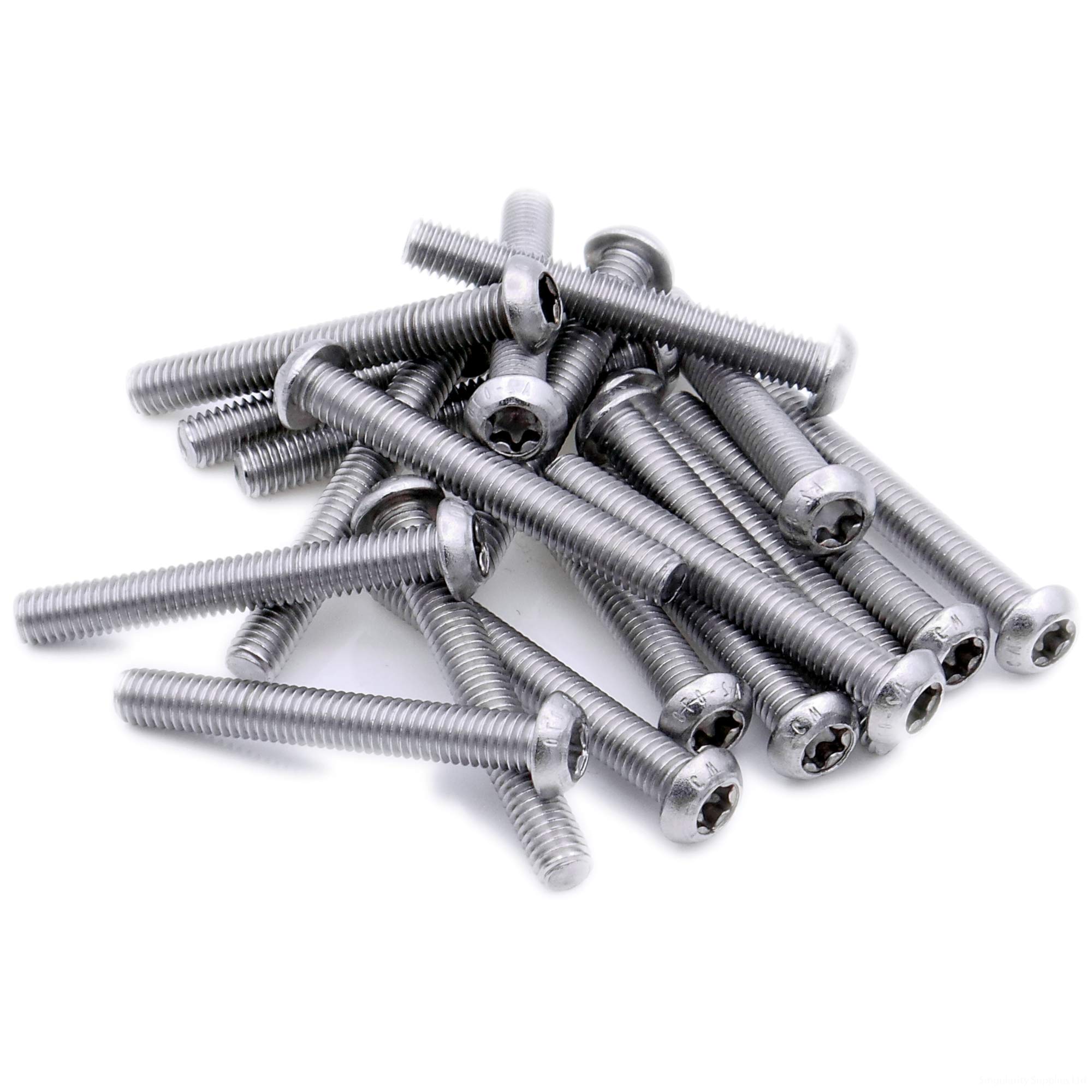 Singularity Supplies M6 (6Mm X 45Mm) Tx Socket Button Machine Screw (Bolt) - Stainless Steel (A2) (Pack Of 20)