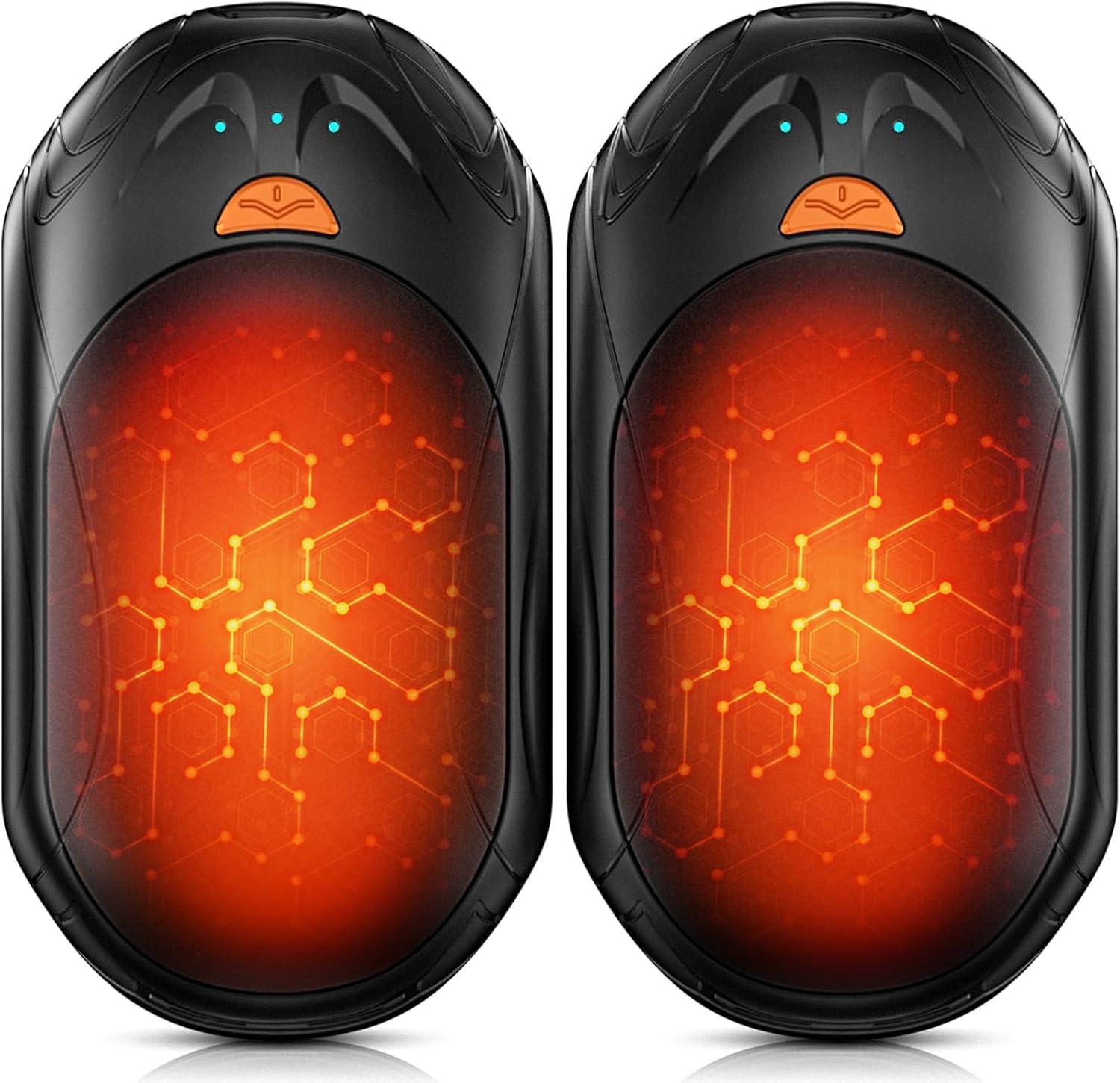 Rechargeable 2-Pack Hand Warmers – 6000mAh, 20Hrs Heating, Perfect Christmas Gift