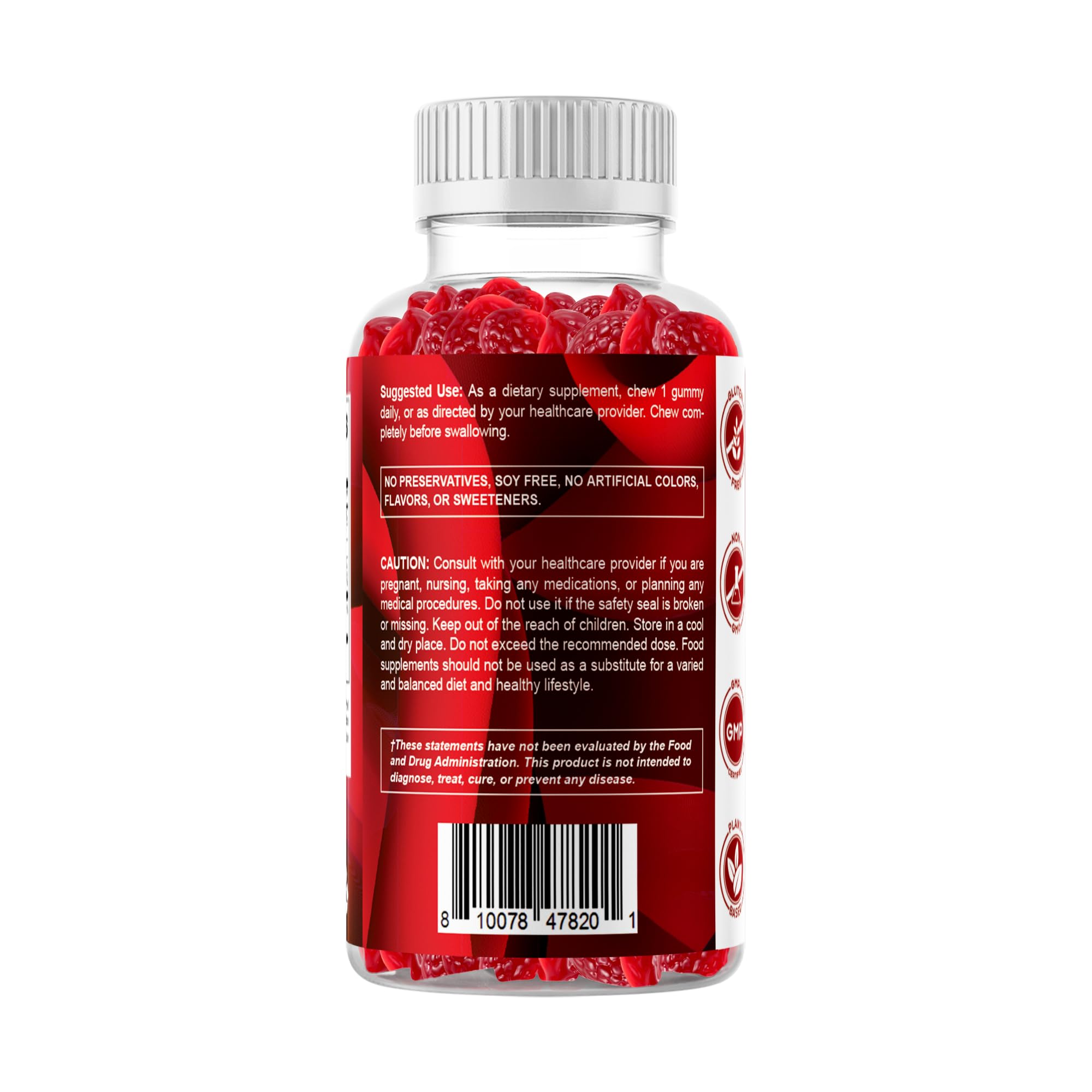 Vitamatic Methylfolate Gummies 1000 mcg – Active 5-MTHF Form – Natural Strawberry Flavor – Vegan, Non-GMO, Gluten Free – 60 Gummies — Amazon image 9