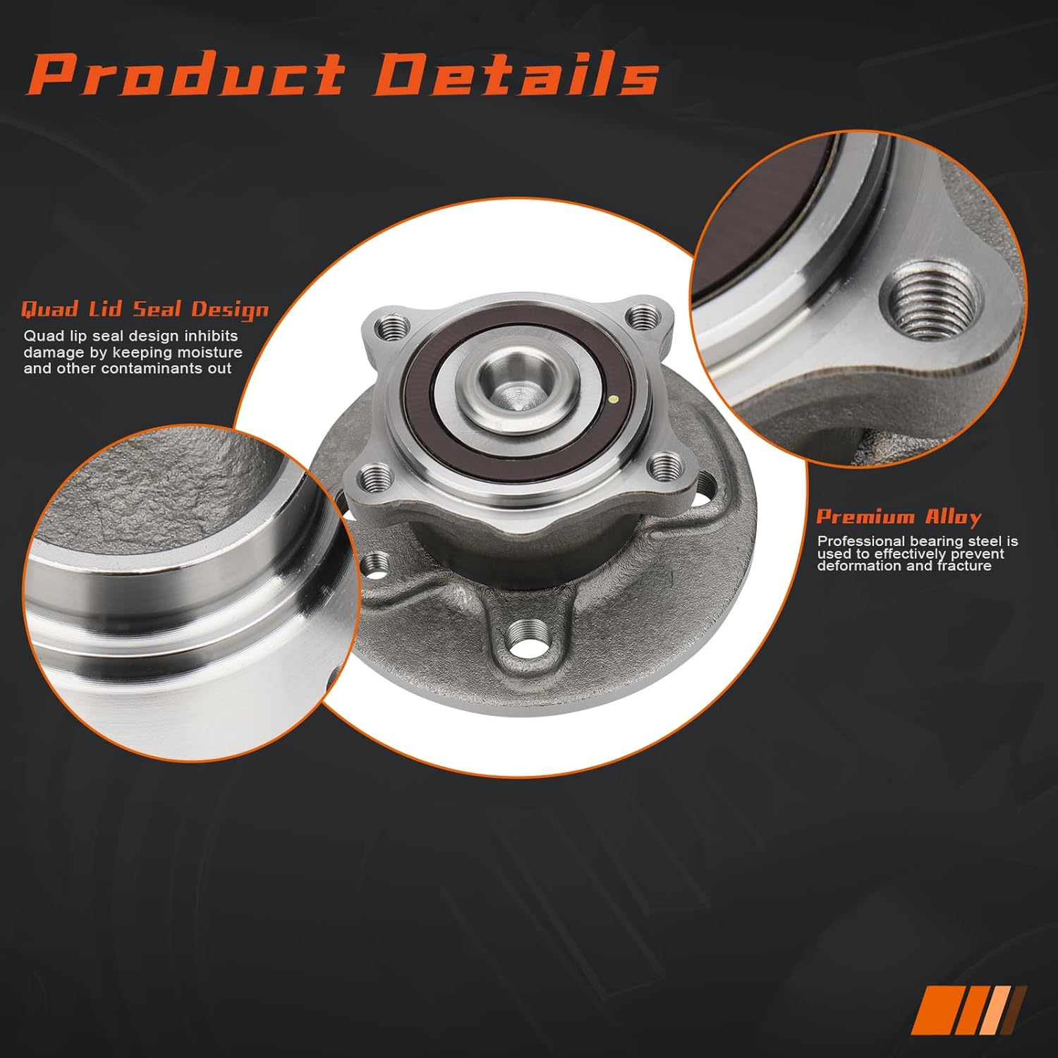 DRIVESTAR 512427 Rear Wheel Hub & Bearing Assembly Driver/Passenger for Mini Cooper 2007 08 09 10 11 12 13 14 15