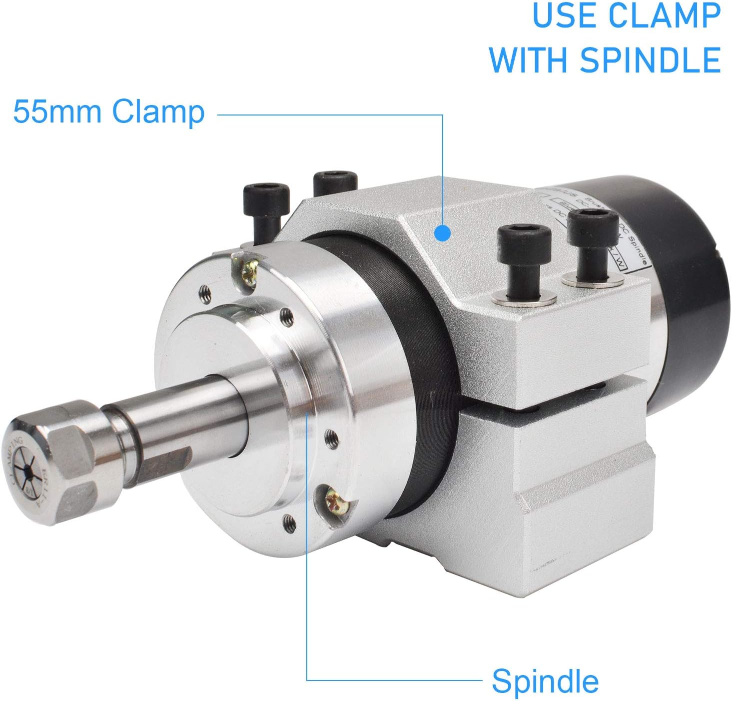 Daedalus 55mm Spindle Clamp Mounting Bracket Use for Spindle CNC Milling Motor Machine (55MM Clamp) - - 