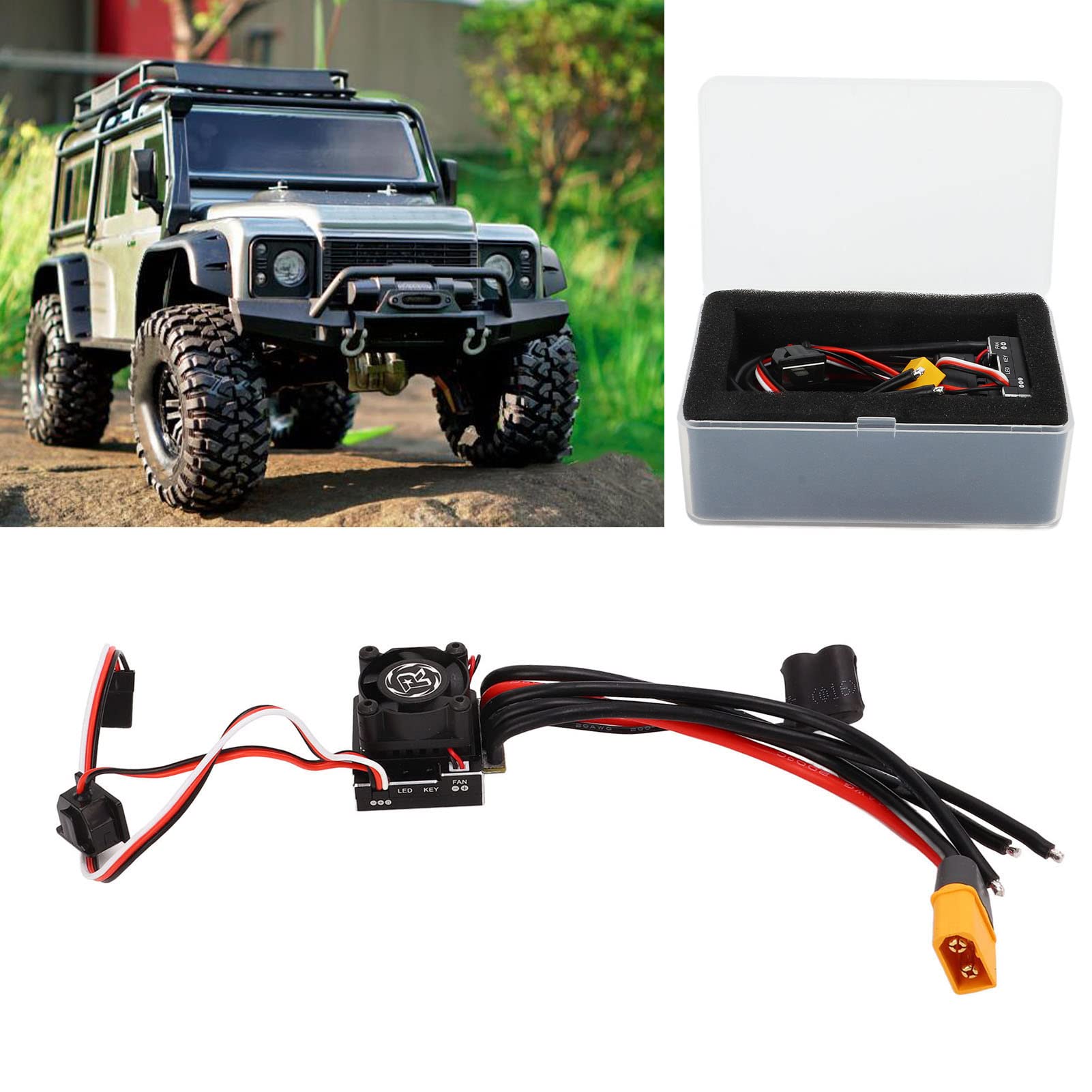 TS80A bezszczotkowy ze stopu aluminium i tworzywa sztucznego RC ESC z wtyczką XT60 indukcyjny elektryczny regulator prędkości ESC do samochodów RC