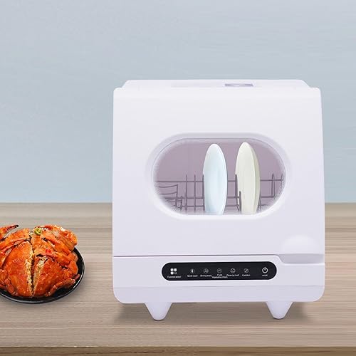 Lavavajillas portátil de 1200 W para encimera, compacto, lavavajillas, 5 programas de lavado para apartamentos, dormitorios, barcos, cámperes,