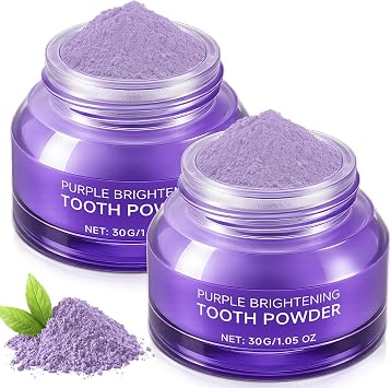 Teeth Whitening Powder,Purple Gentle Tooth Whitener,Safe & Gentle Formula,No Sensitivity,Daily Use, Enamel Friendly,Stain Removal, Color Corrector, and Toothpaste Booster 2