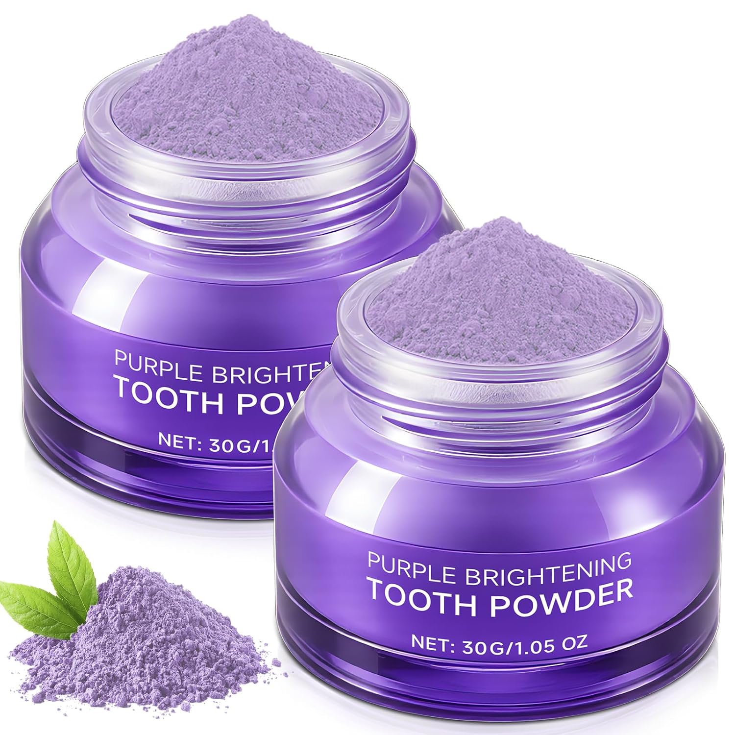 Teeth Whitening Powder Purple Gentle Tooth Whitener Safe Gentle Formula No Sensitivity Daily Use Enamel Friendly Stain Removal