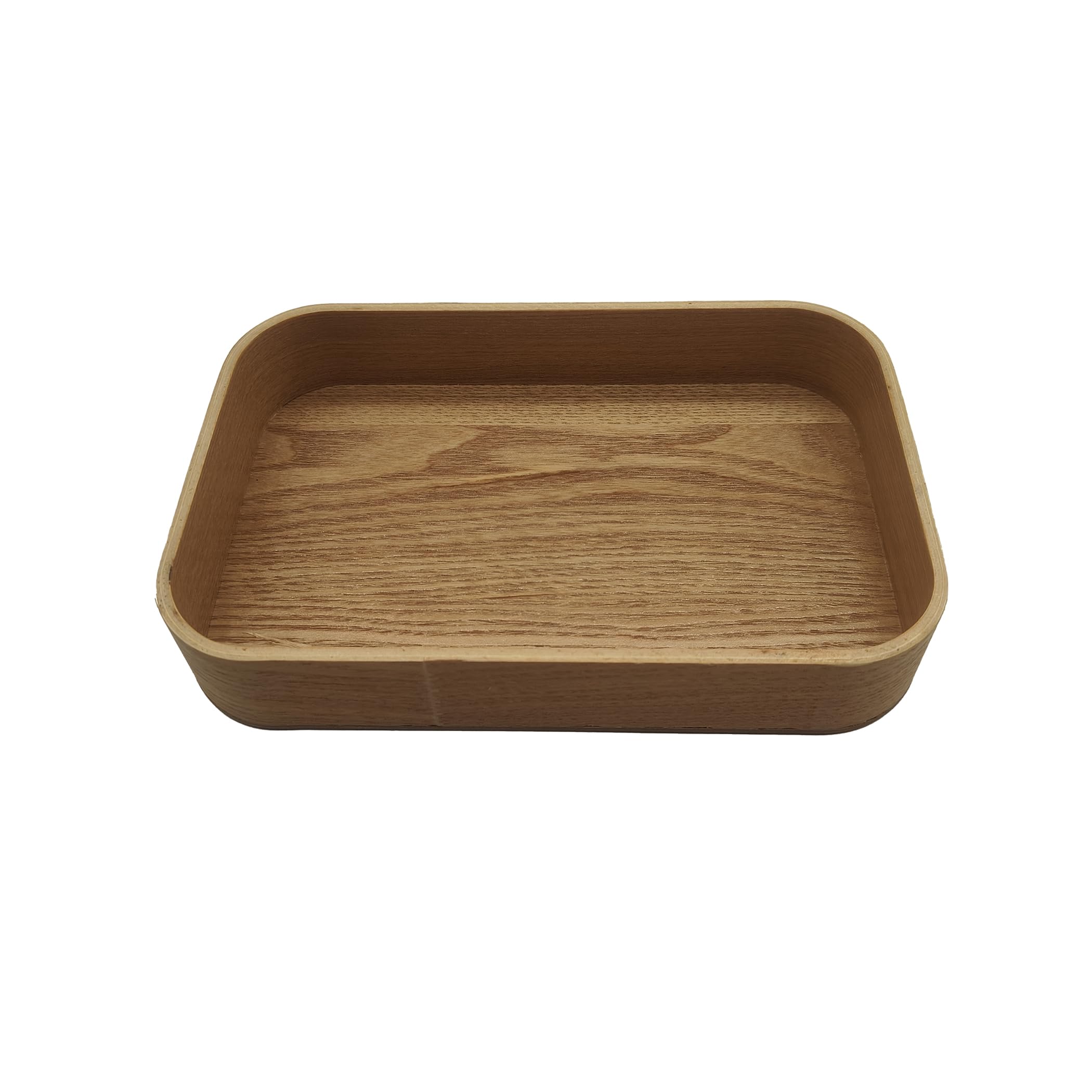 Bandejas De Madera Rústica Octágono Gris Para Servir Desayuno, Bandejas Para Servir Café Con Asas Recortadas, 16.5 X 12.25 Pulgadas