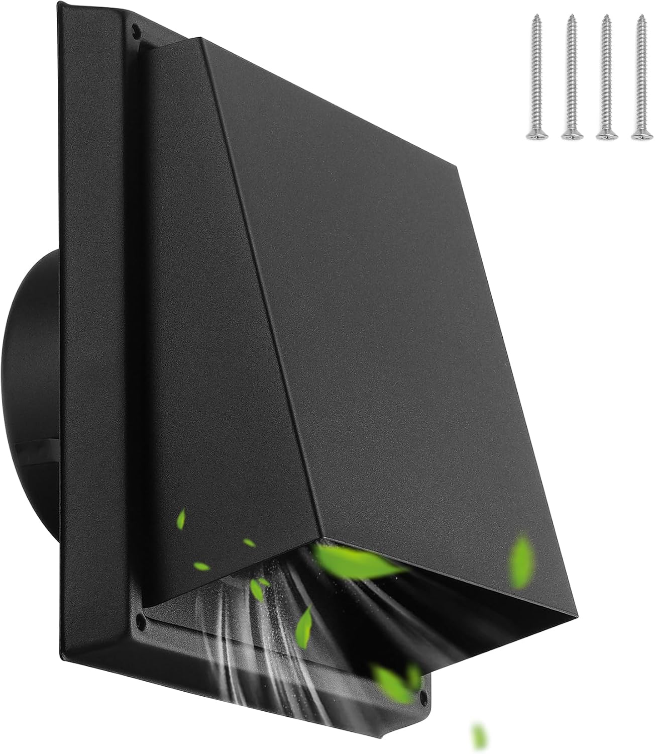 Stanbroil 4 Inch Wall Vent Exhaust Cover, External Extractor Dryer Cushioned Non-Return Flap, Outside Airflow Vent Replacement Hood