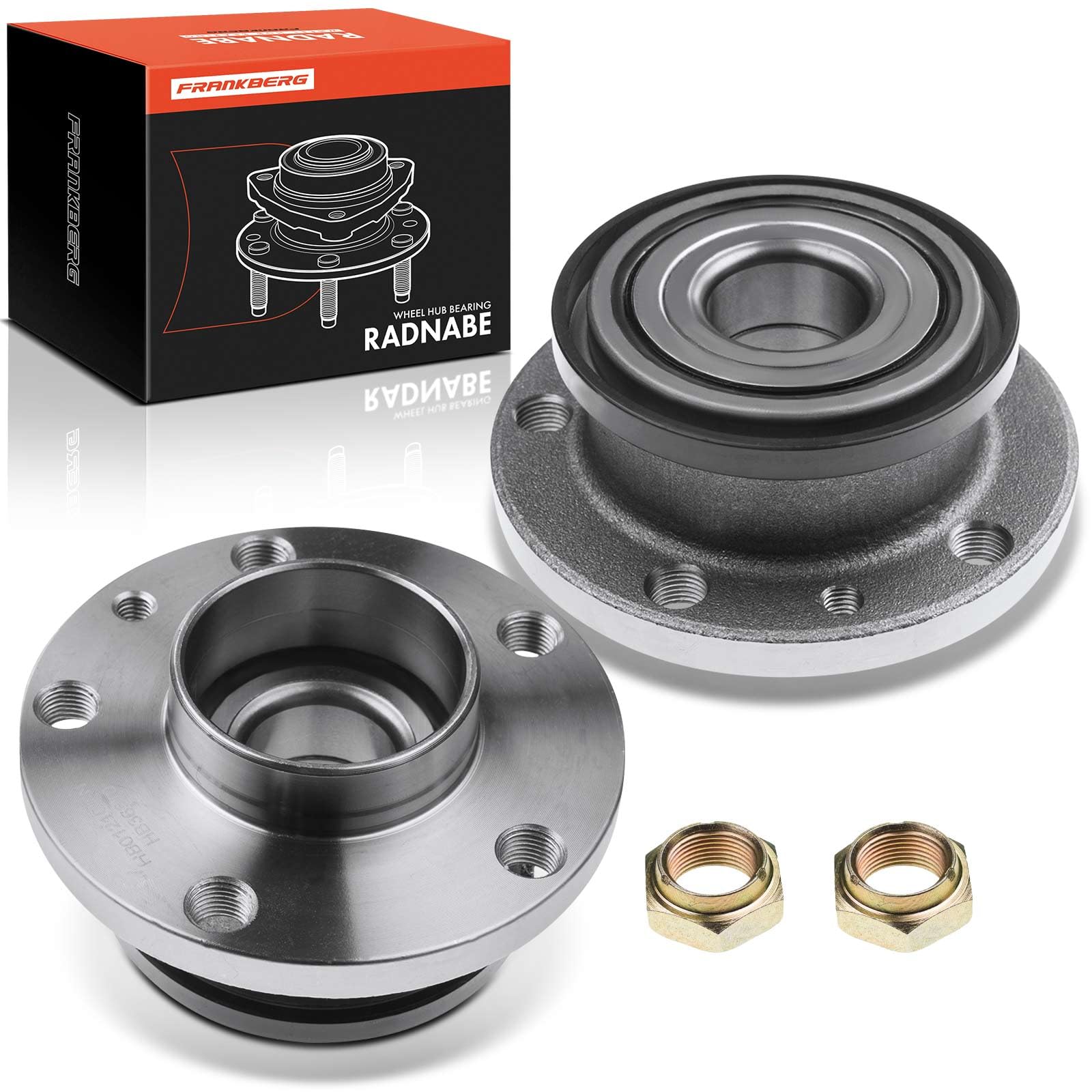 Frankberg Kit de 2 rodamientos de rueda para eje trasero compatible con la | eje trasero, Admite la función Sensor de Velocidad de las Ruedas Sensor ABS, 51757885; Compatible con: 156.932, GT 937