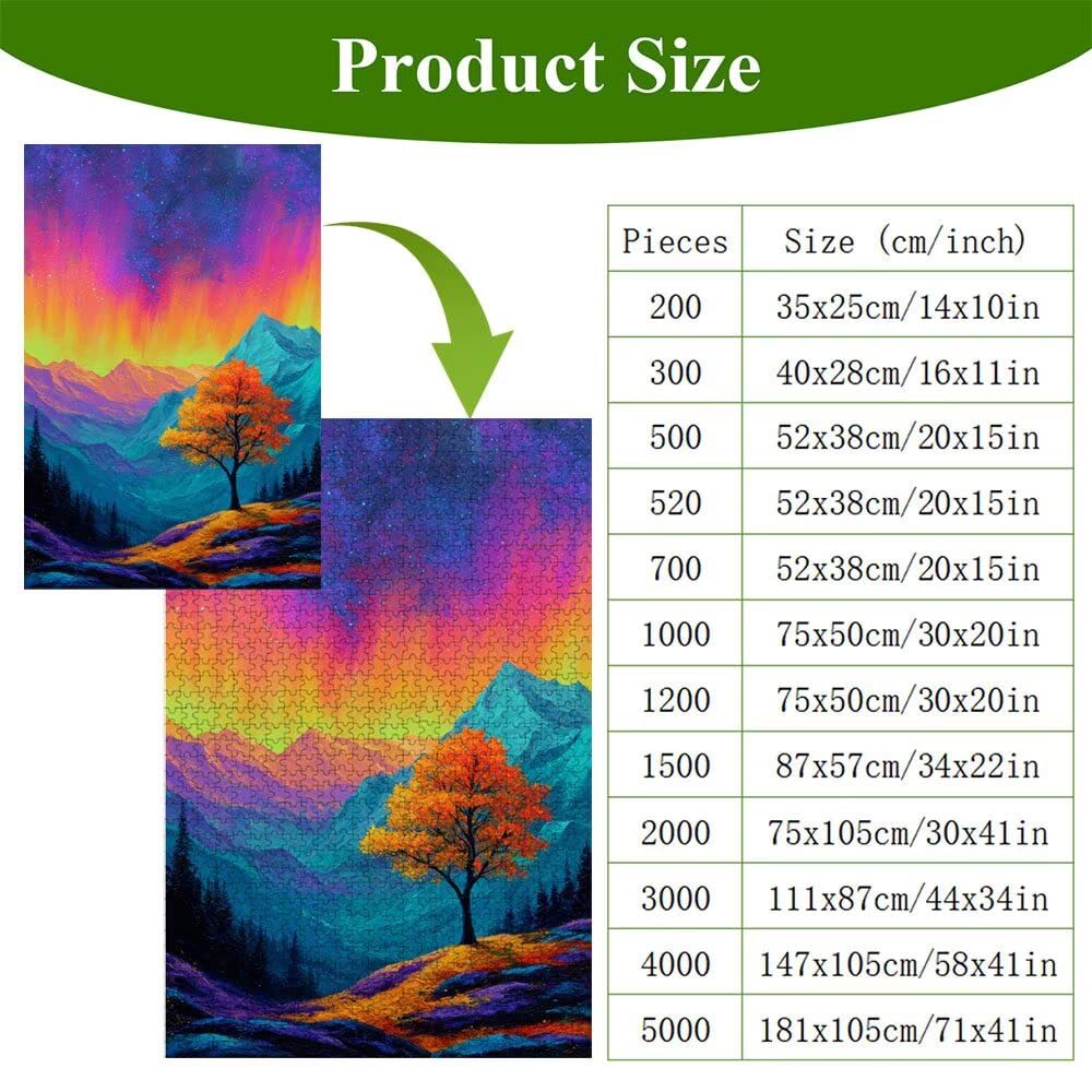 Puzzle 1500 Piezas Adultos Abstracto & Árbol, Rompecabezas con Letras Traseras y Póster, Pasatiempo Antiestrés, Decoración de Pared, Regalo Decorar Mujer Hombre 87 x 57 cm (14 Años +) P3#913