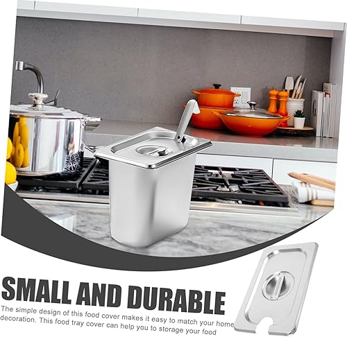 Miniatura 7 de YARNOW Tapa de apertura de acero inoxidable Tapa de mesa de vapor Tapa de bandeja de comida Tapa de bandeja de servir buffet Tapa de bandeja de