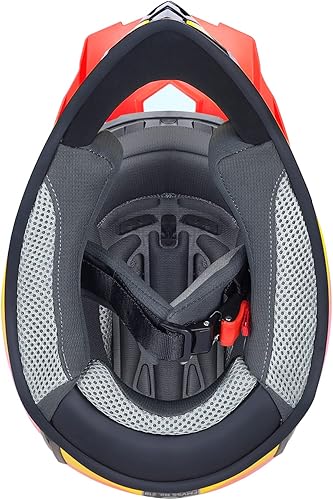 Miniatura 6 de GLX, GX623 - Casco de cara completa DOT para motocross, motocicleta y cuatrimoto, todoterreno para niños y jóvenes, juego de casco, guantes y gafas