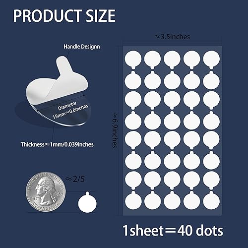 Miniatura 2 de Masilla de museo de puntos adhesivos de doble cara, masilla de montaje para pósteres para pared, adhesivo extraíble, puntos de pegamento