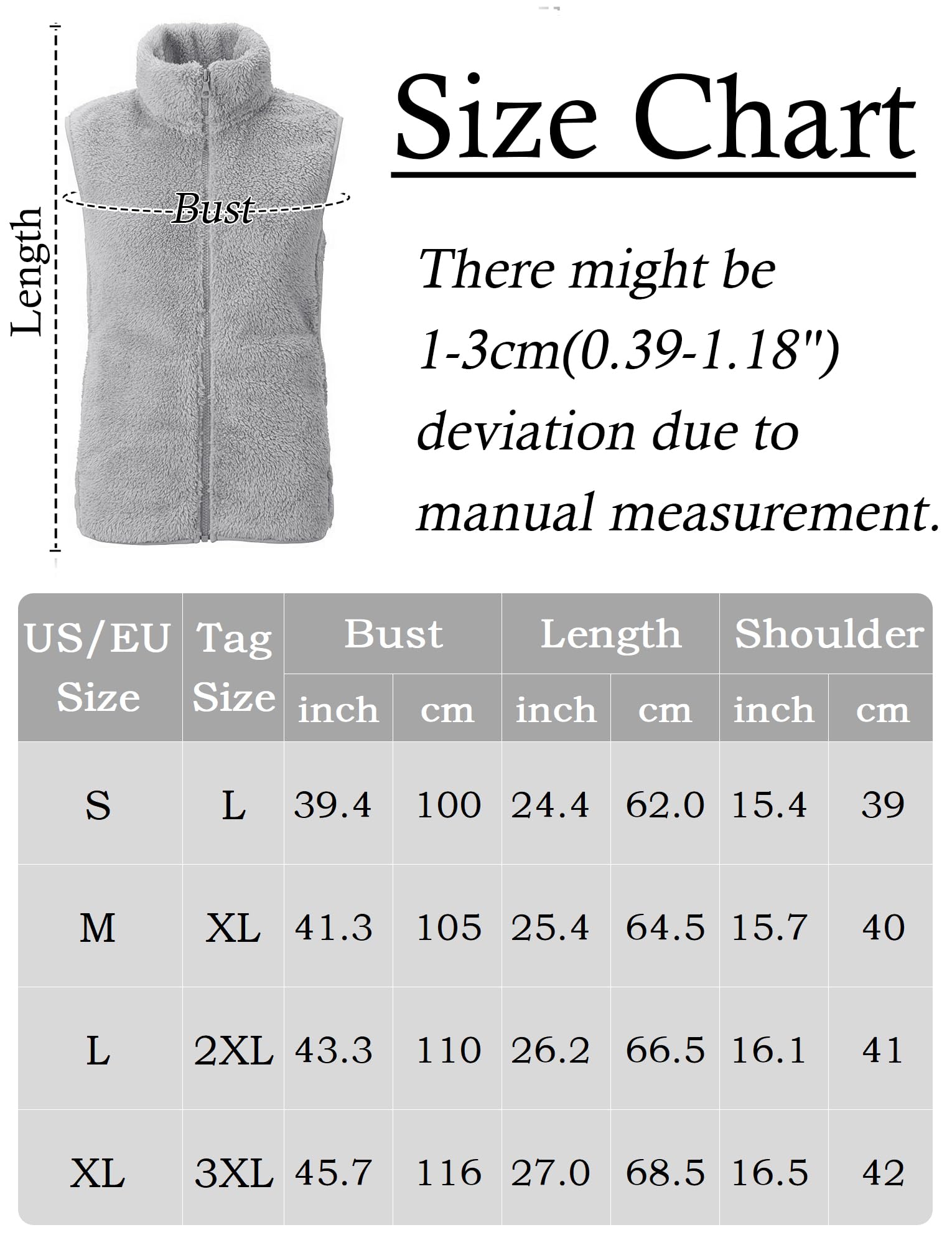 Gilet da donna in pile peloso, casual, caldo, senza maniche, con cerniera, con tasca, per autunno inverno