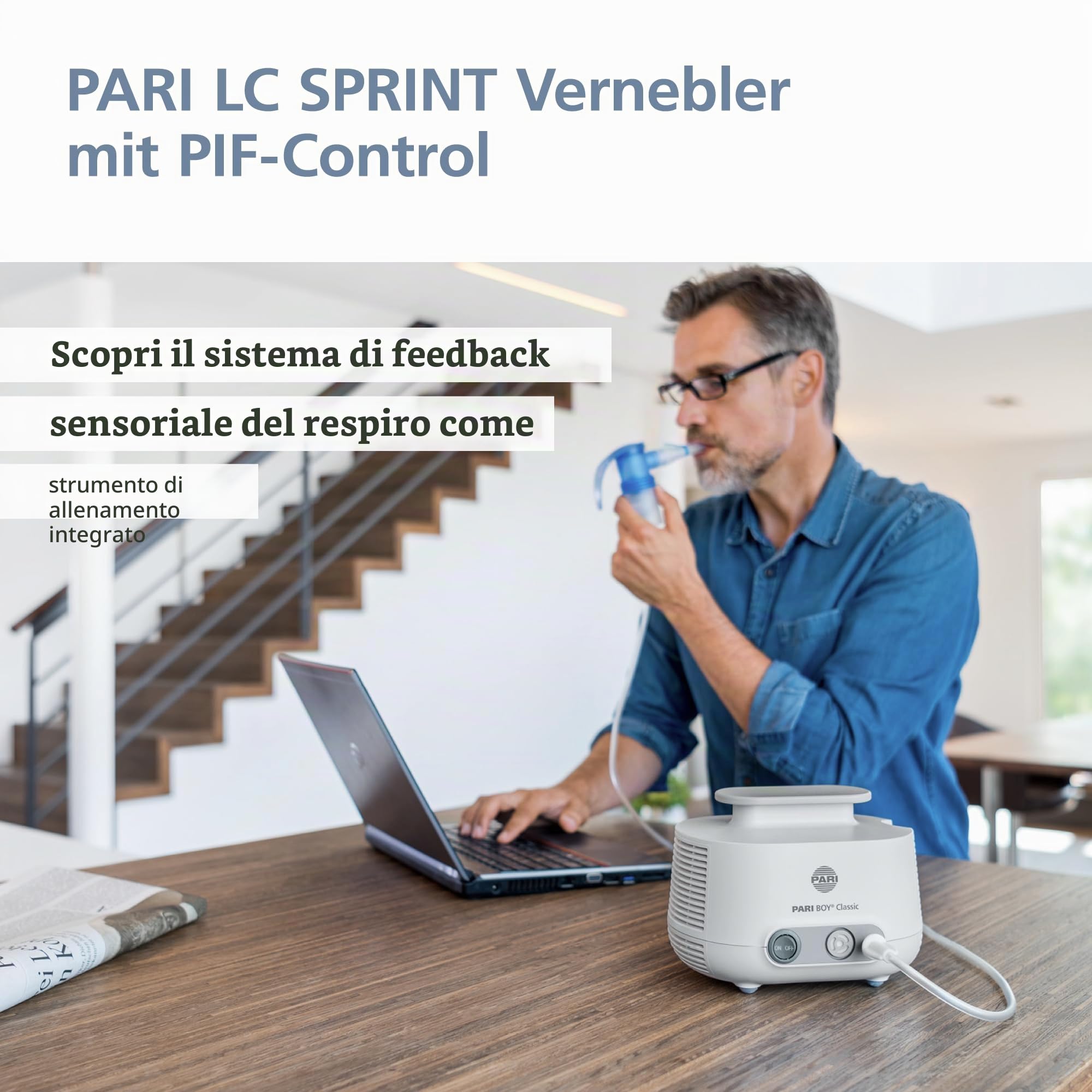 PARI Boy Classic Inhalations-Vernebler-Set con Mundpezzo