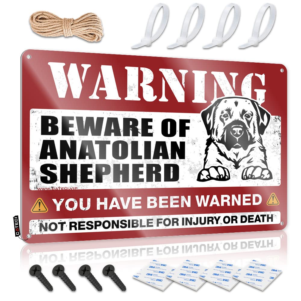 Metal Tin Sign Wall Decor Beware Of Anatolian Shepherd Tin Sign Vintage Metal Signs Funny Bar For Man Cave(30X40CM)