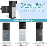 2026 Upgrade Anti-Theft Video Doorbell Mount for Ring Newest Battery Doorbell/Plus/Pro(2nd Gen), Adjustable No-Drill Mounting Video Camera Doorbell Cover Holder for Home Rentals, Not for Security Door