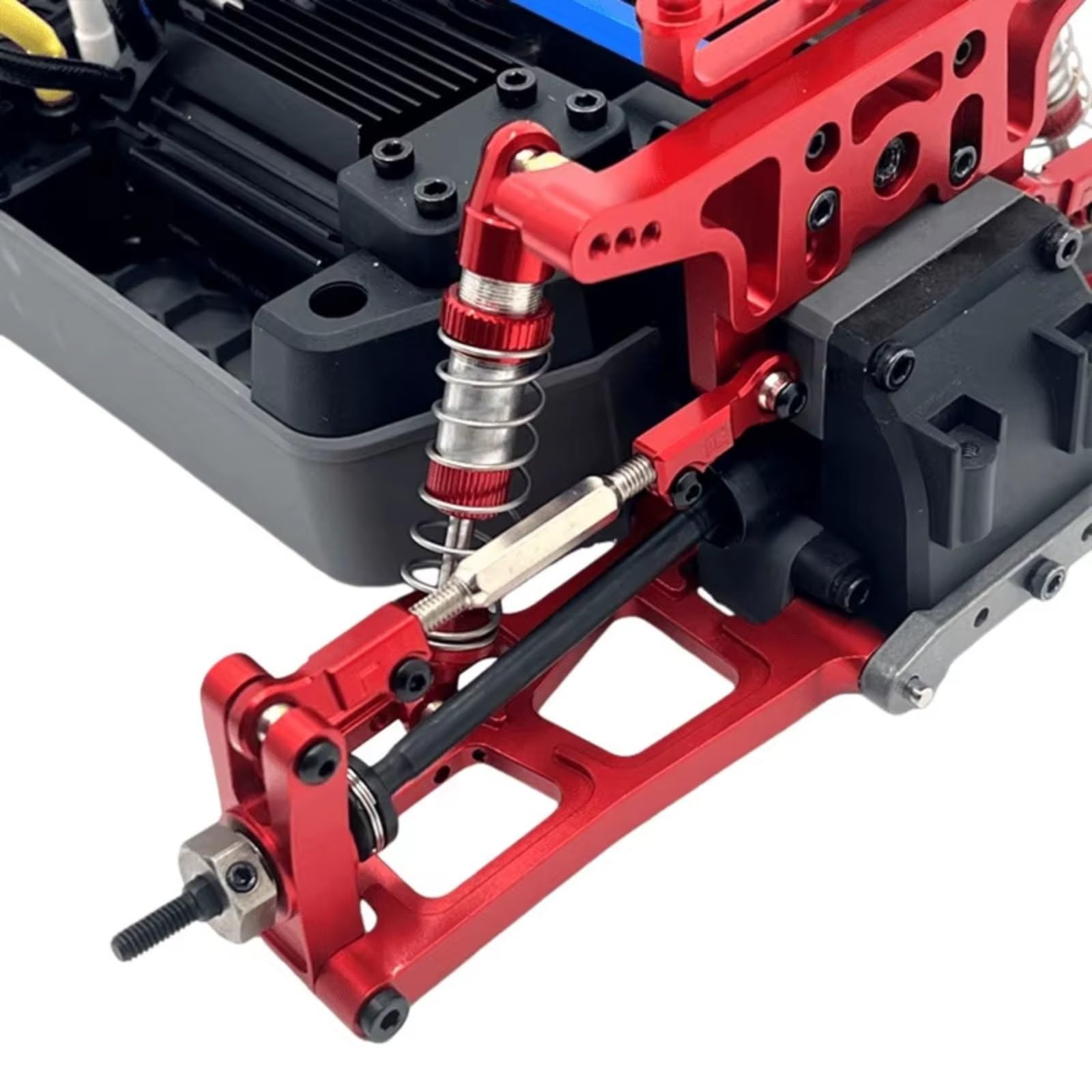 Asse Posteriore Parti Tazza Sedile Per MJX 12212 1/12 P12260 Parti | Auto RC parti con asse posteriore in metallo supporto sicuro della trasmissione sedile e della tazza(Red)