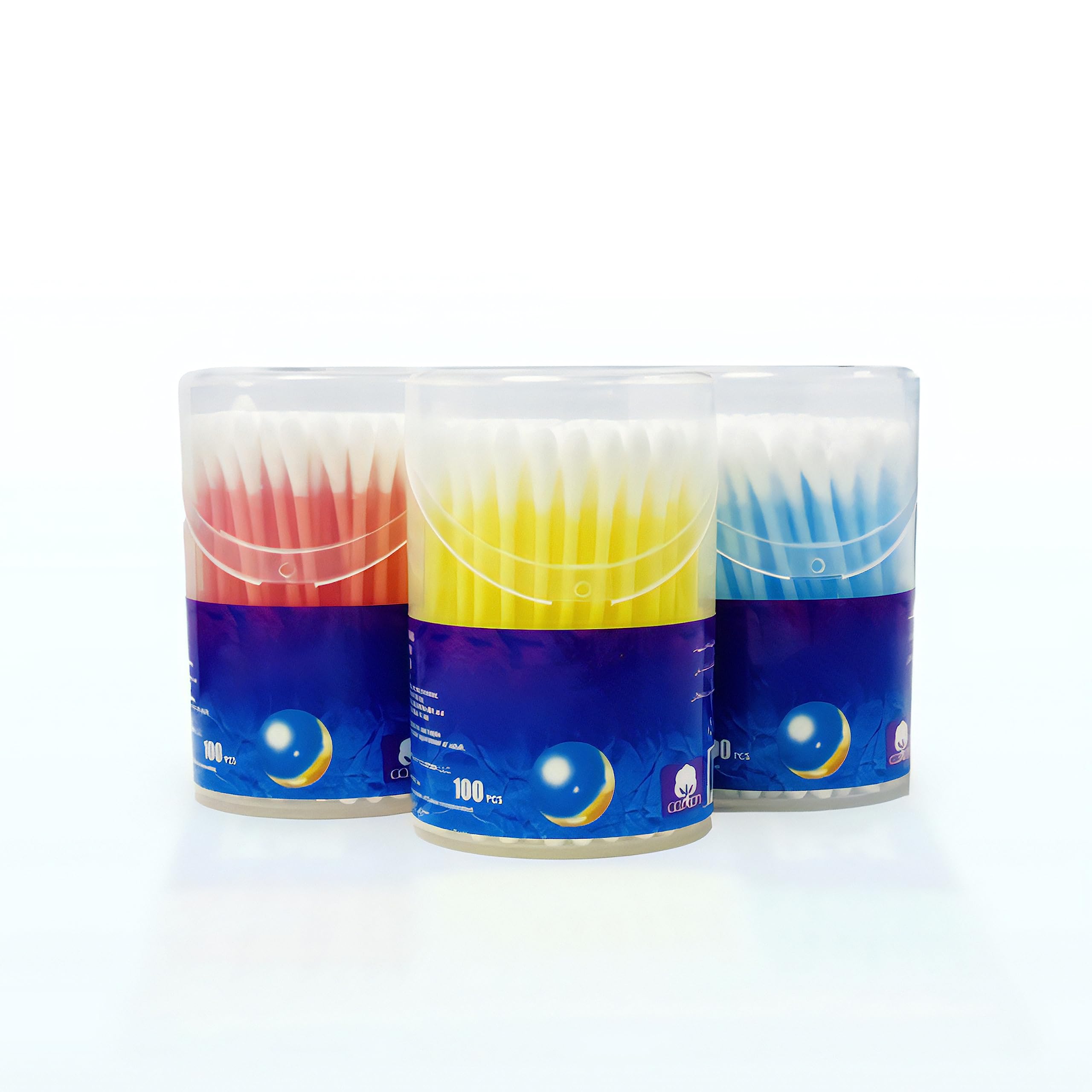 Biella™ 3Pack Cotton Swabs Double-ended Multipurpose Ear Cotton Buds for Ear, Beauty Care, Cleaning