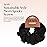 Kitsch Pleated Scrunchie for Women - No Crease Hair Ties No Damage, Stylish and Comfortable Fabric Ponytail Holders for Everyday Hairstyles & Spooky Season Looks | Ideal Gifts for Women - 1pc
