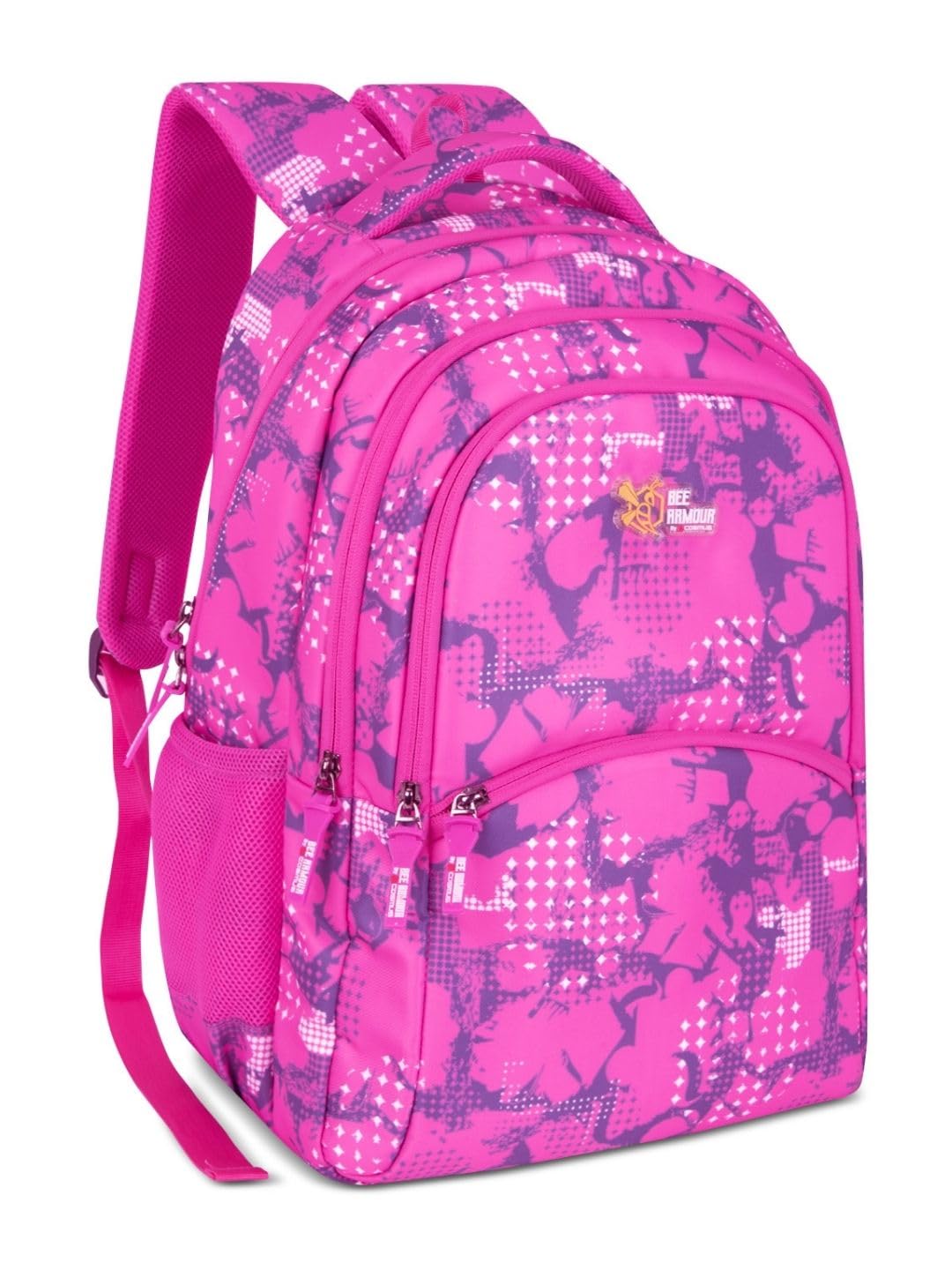 PIXIE 37L School Backpack – Pink Grey Camouflage | For Kids & Students (Boys & Girls) (Pink)-image-15