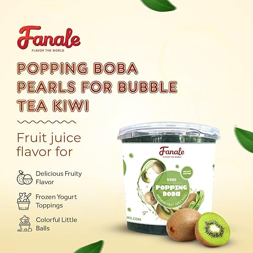 Vista 107 de Fanale Perlas de fresa y mango, veganas, sin OMG, sin gluten, sin grasa, perfectas para té de burbujas, batidos, helados, postres y bebidas, 2