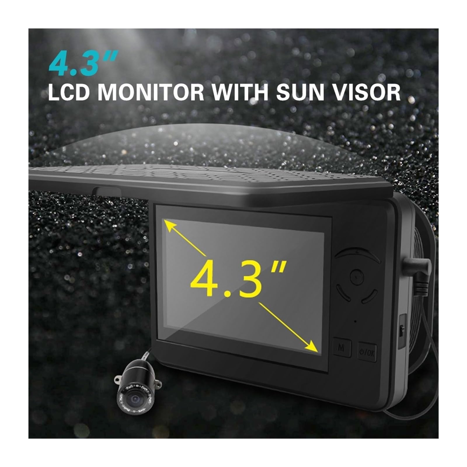 Buscador de Peces, Cámara de Pesca submarina portátil, Impermeable, con videocámara DVR y Pantalla LCD 4,3 Pulgadas for en Barco Lagos Helados(No DVR)