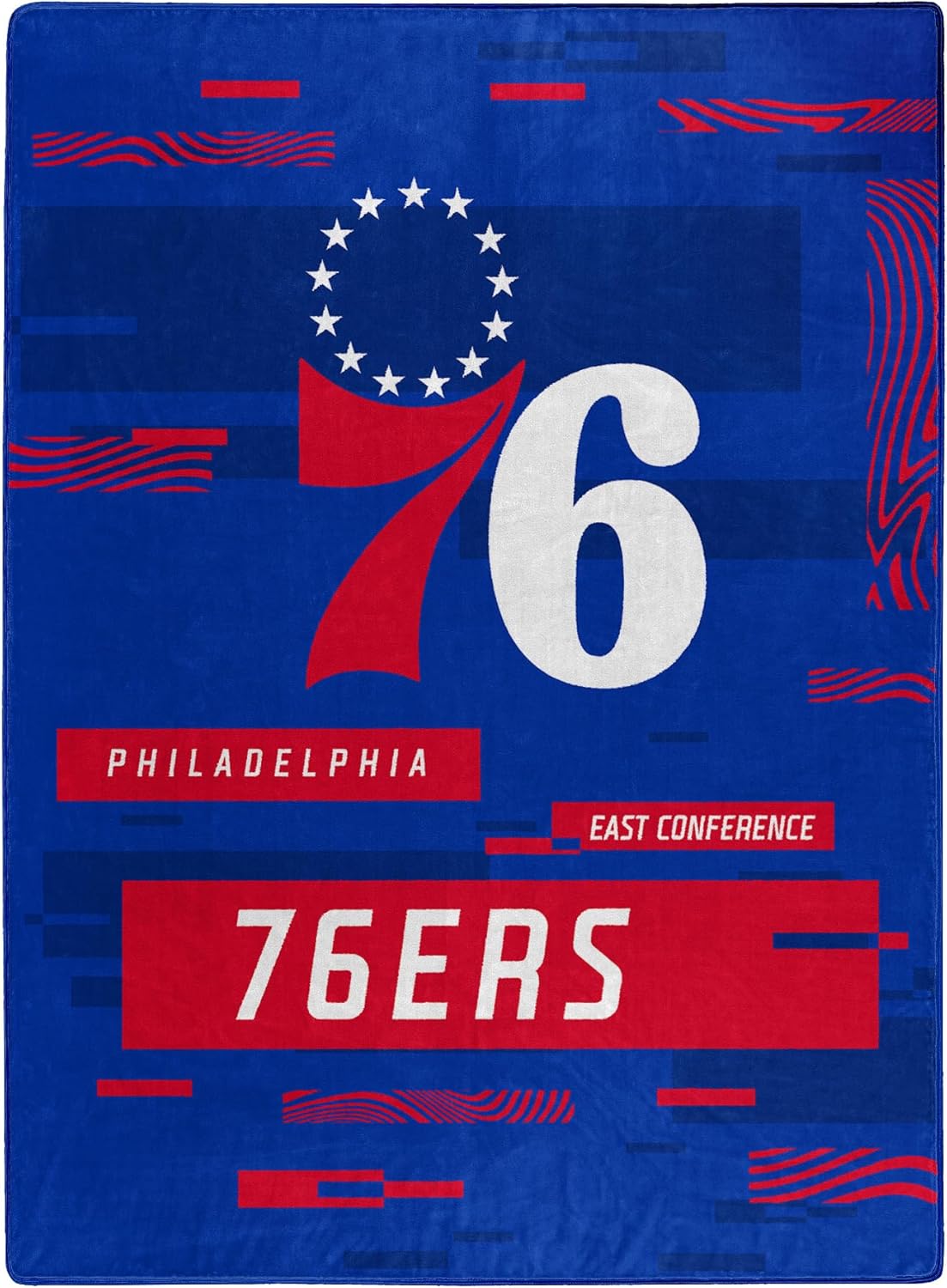 NORTHWEST NBA Philadelphia 76ers Raschel Throw Blanket, 60" x 80", Digitize