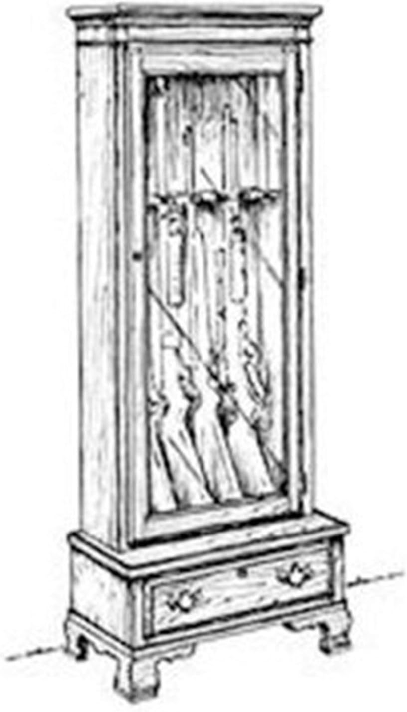 Woodcraft Project Paper Plan To Build 5 Barrel Gun Cabinet - Material Not Included