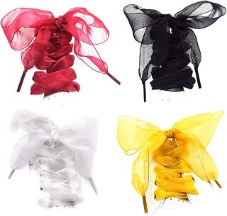 Fashion Shoe Laces Silk Satin Ribbon Shoelaces Soft Casual Flat Shoestrings for Sneaker 4CM Wide