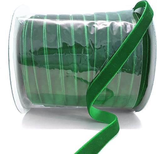 Cinta de terciopelo verde vintage de 50 yardas de 38 pulgadas de ancho con carrete para bodas, fiestas de Navidad, envolver manualidades, ramos