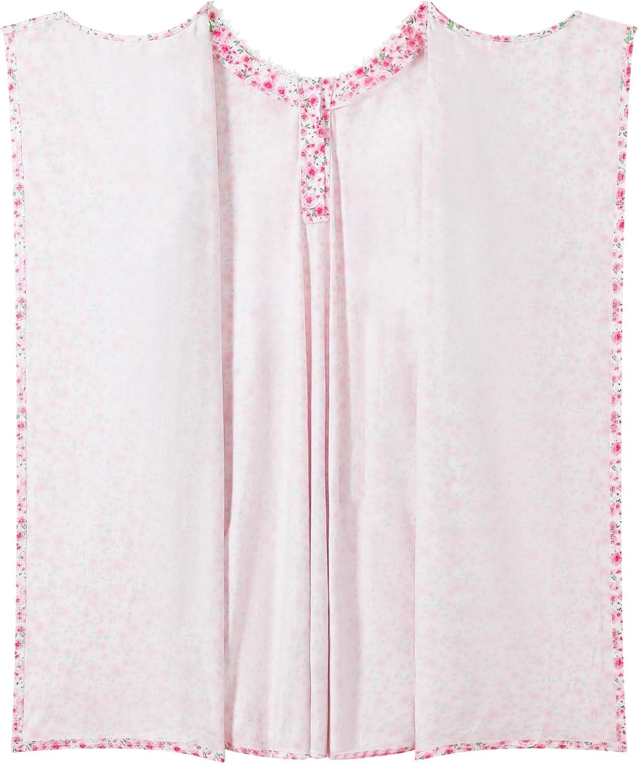 Hospital Gowns for Women Open Back Ruffle Sleeve Dress Post Surgery Tear Away Adaptive Nightgowns with Pockets - Image 3