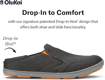 OLUKAI Nohea Mesh Men's Slip On Sneakers, Lightweight & Breathable Shoes for Everyday Wear, All-Weather & Enhanced Traction