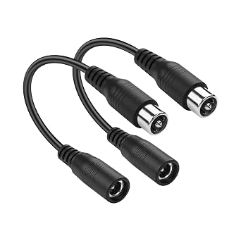 2A DC Power Cable,2 Pack DC 5.5 x 2.1mm Female to 8mm RCA Male Power Adapter Cable,for Skateboard Bikes, Balance Bikes,Electric Bikes and More15cm