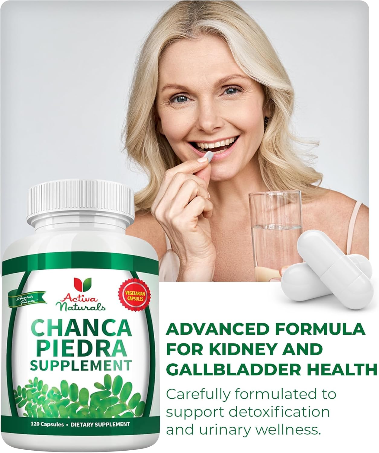 Chanca Piedra 500mg - 120 Plant-Based Capsules - Phyllanthus Niruri Herb Extract for Kidney & Gallbladder Support - Natural Urinary Tract Wellness - Non-GMO, Made in USA