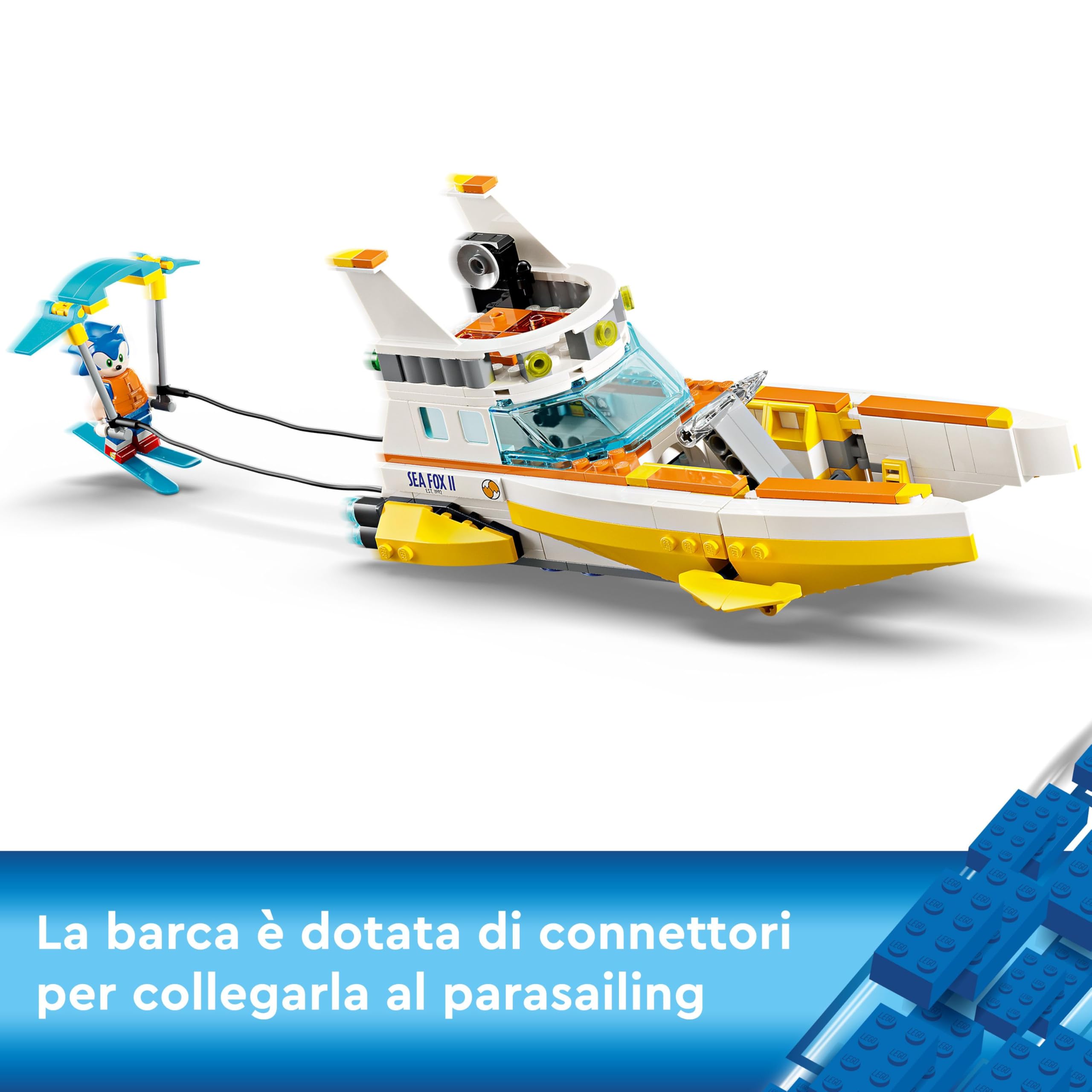 LEGO Sonic the Hedgehog Tails’ Adventure Boat Collectible Interactive Toy for 8 Plus Year Old Kids, Boys & Girls, Playset with Video Game Characters and Water Skis, Gamer Gift 76997
