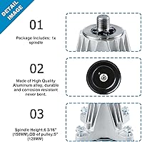 Vista 4 de Conjunto de cubierta de husillo con polea para MTD Cub Cadet Troy Bilt 618-06981 918-06981 XT1-LT50 XT2-LX50 13AQA1KQ897 50" Decks Mower