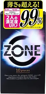 ジェクス まるで生感覚【ZONE (ゾーン)】コンドーム 10個入【ステルスゼリーによる、うすさを超える気持ちよさ】ピンクカラー ラテックス製