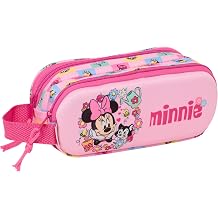 safta Minnie Mouse Double Pencil Case 3D Pencil Case for Kids Ideal for School Age Comfortable and Versatile Quality and Resilience 21 x 6 x 8 cm