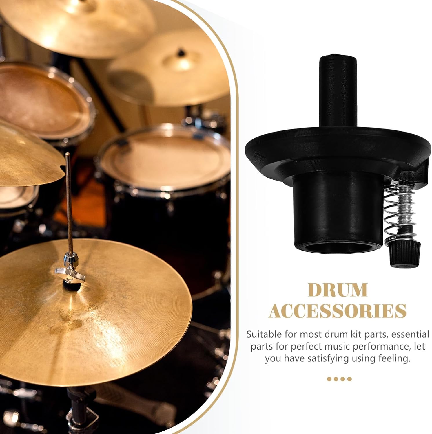 Hi-hat Cymbal Stand Base ABS Support for Drum Kit Black