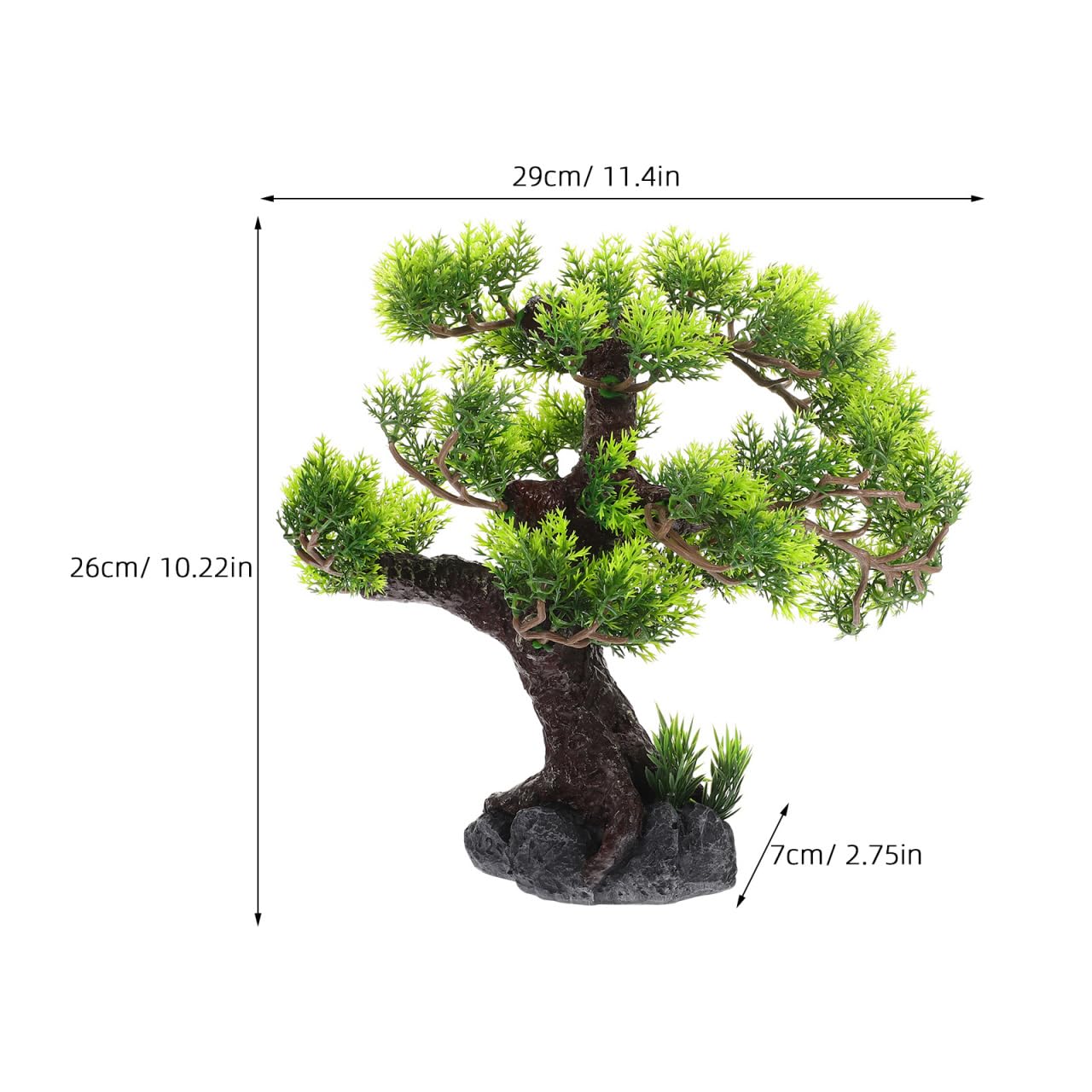 Healeved Albero paesaggistico Albero in resina per la decorazione Albero in resina Ornamento per acquari Decorazione per acquari Acquario Pianta in resina Falso Bonsai Albero Simulazione Albero Pianta
