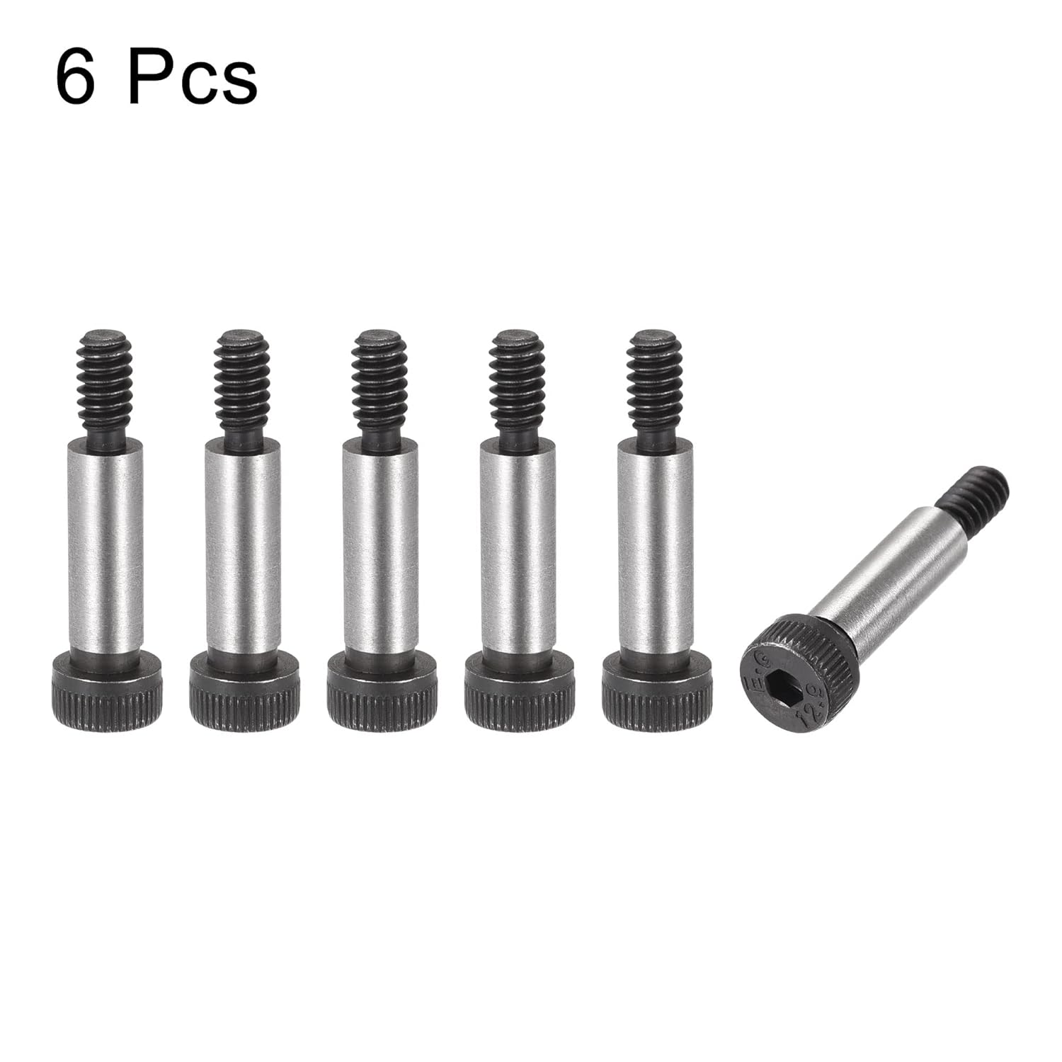 uxcell Alloy Steel Hexagon Socket Head Shoulder Screws Bolts, 5/8" Shoulder Length, 1/4" Shoulder Dia, #10-24 Thread, 6pcs