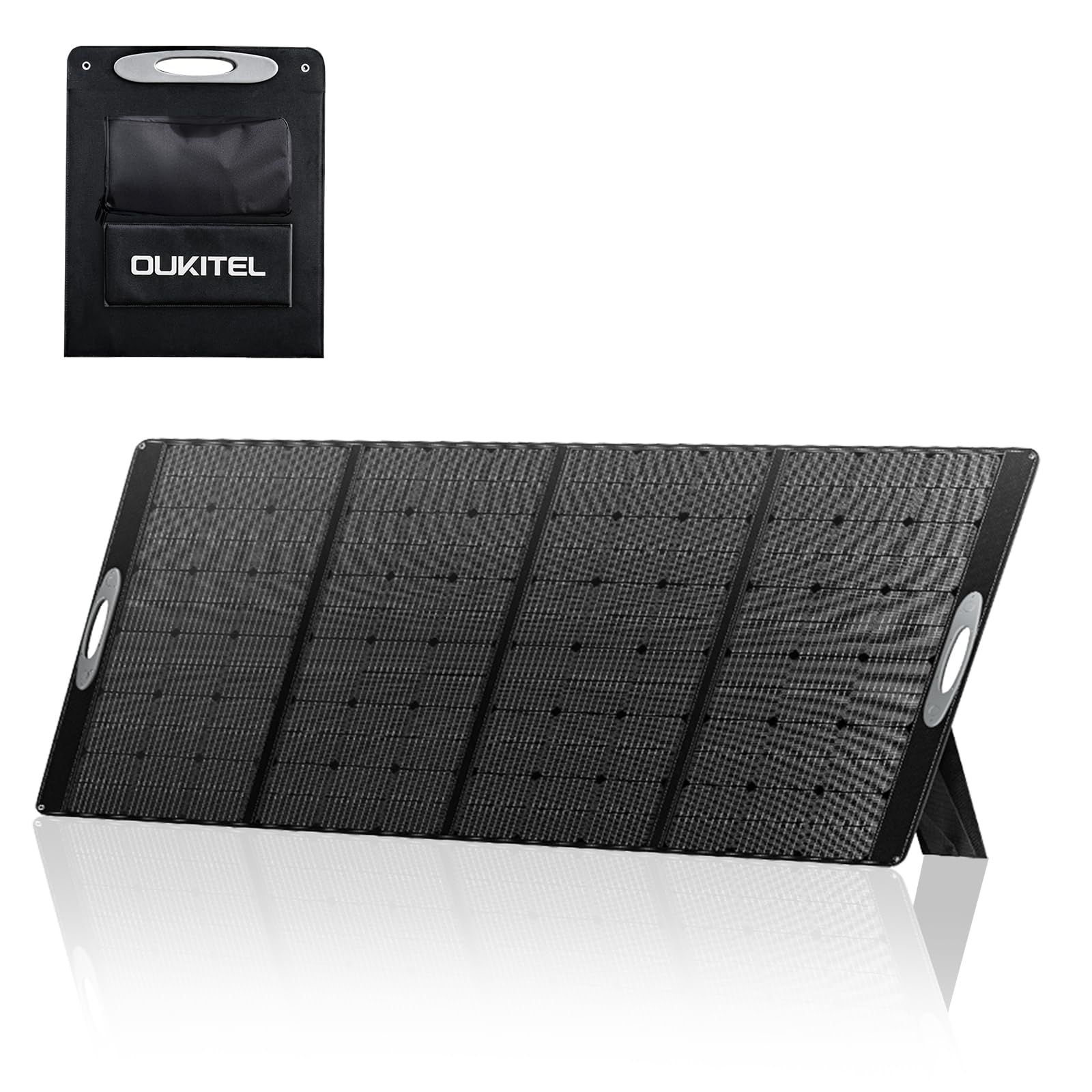 OUKITEL Pannello solare portatile 400W 42V, monocristallino pieghevole, impermeabile IP65, caricatore solare per stazioni di energia portatili, campeggio, camper, emergenze