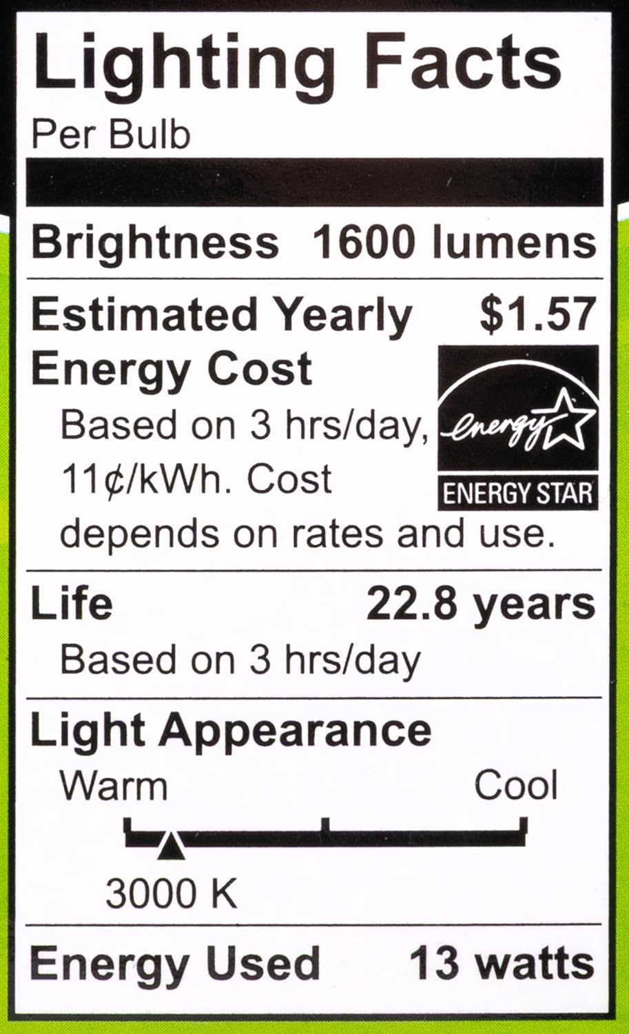 Maxlite E13A19DLED30/G2T LED Light Bulb, 13W A19 Omnidirectional E26 Bulb, Dimmable, Enclosed Rated, Suitable for Damp Locations, 3000K Warm Light, 1600lm, 5-Year Warranty, 100W Equivalent